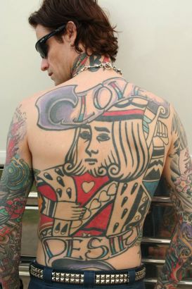 Man's Back Tattoos Design